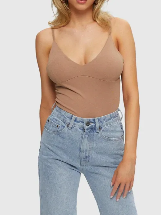 KUWALLA V-Neck Tank Bodysuit