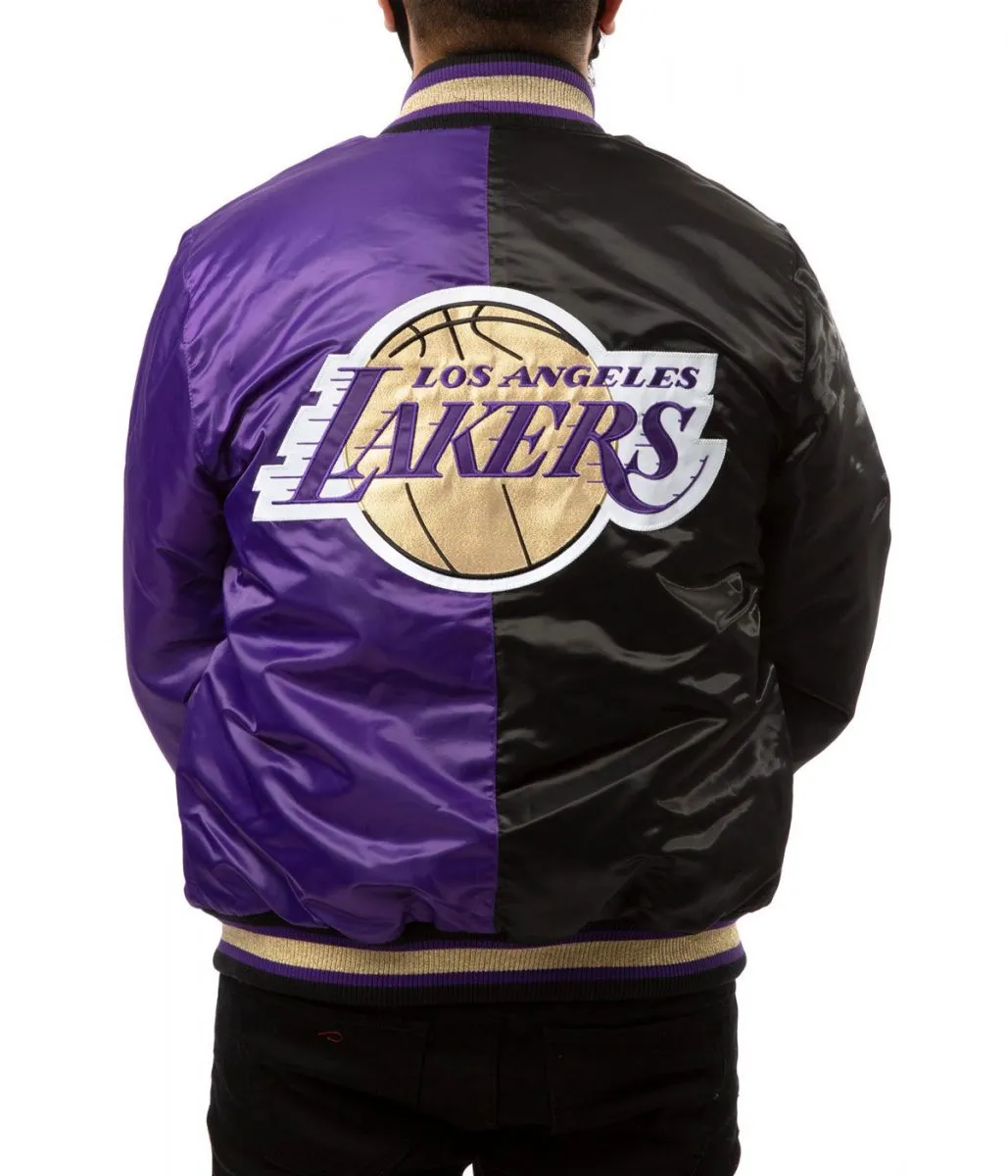 Black Satin 90s Miami Heat Jacket