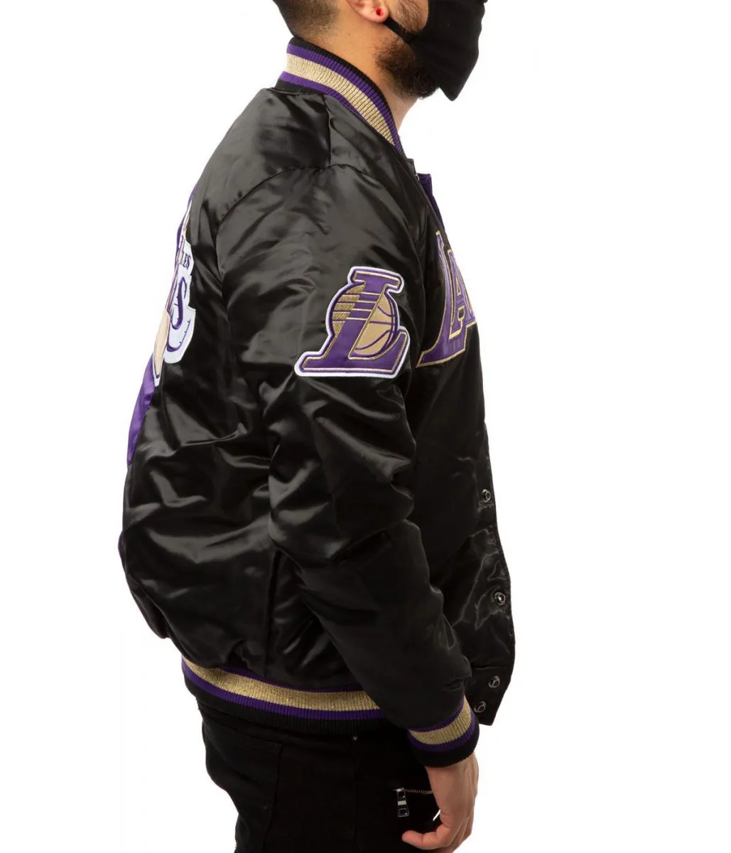 Black Satin 90s Miami Heat Jacket