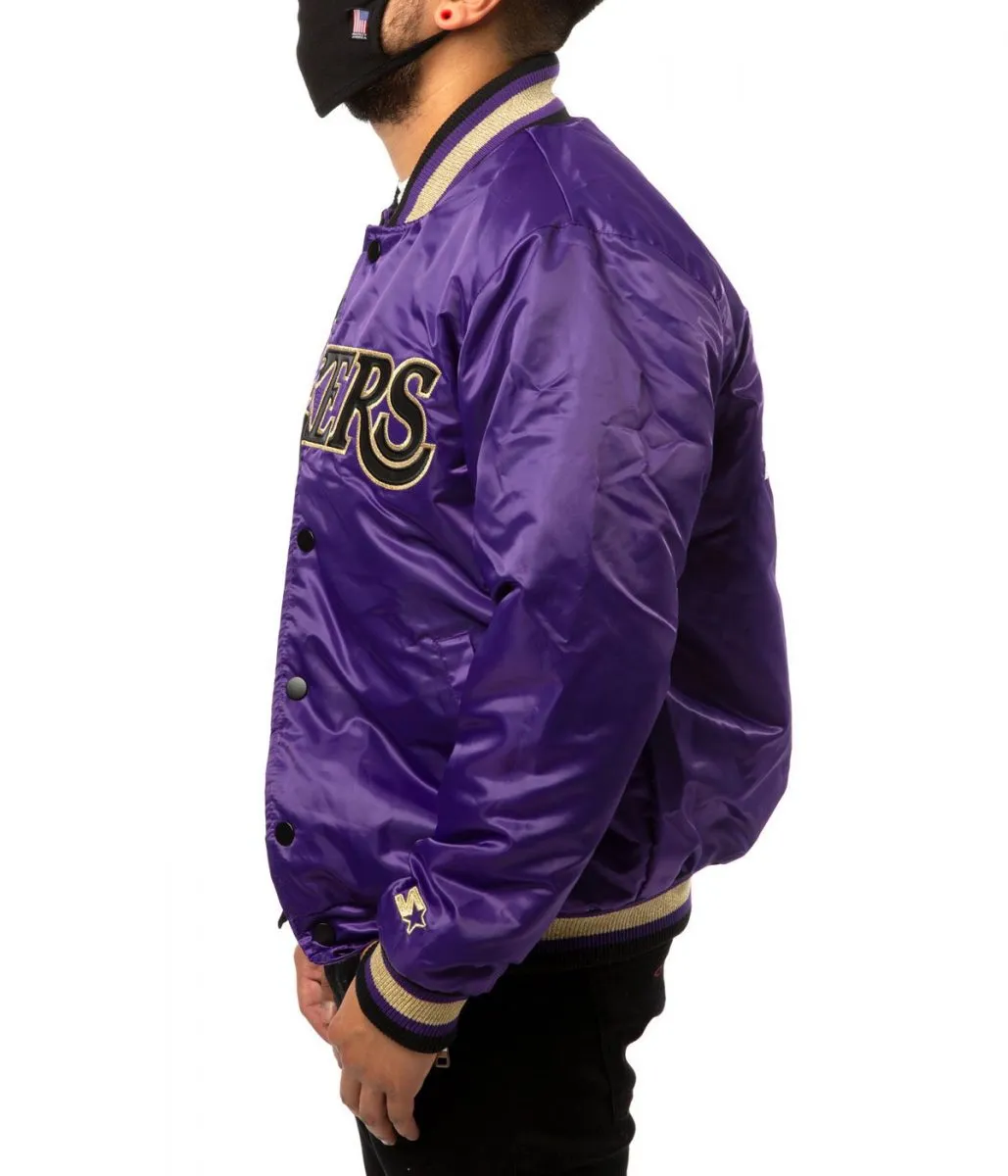 Black Satin 90s Miami Heat Jacket