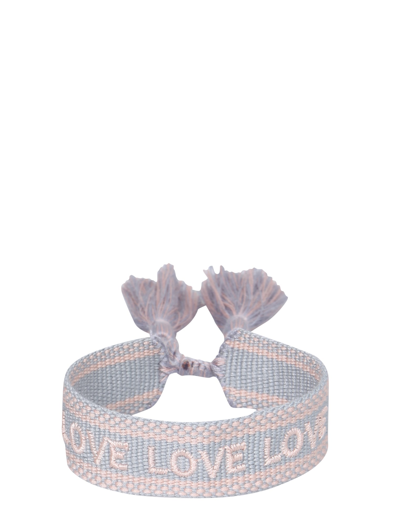 LABEL K    LOVE LOVE LOVE BRAIDED FABRIC BRACELET