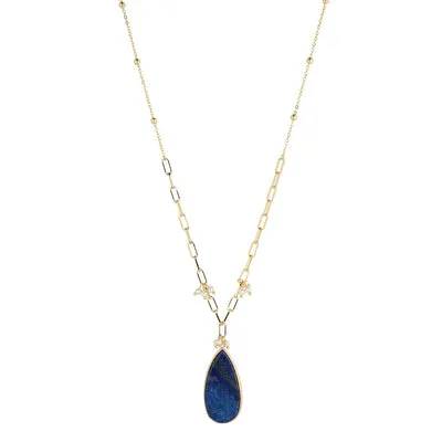 Lapis Long Necklace Knight & Day