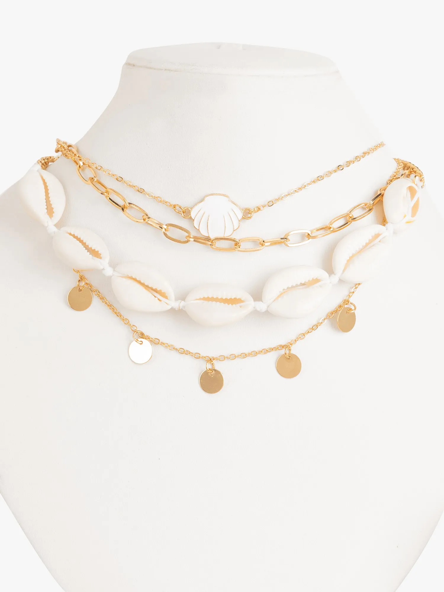 Multilayered Boho Shell Necklace