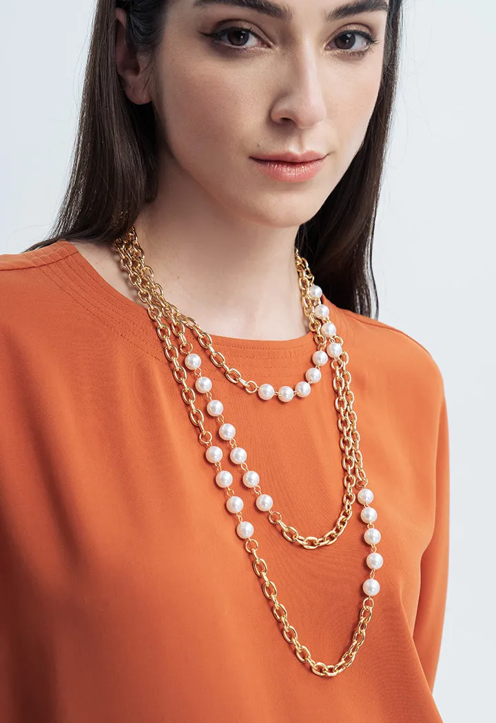 Pearl Link Matinee Necklace