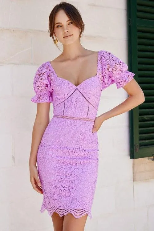 Lilac Ellington Lace Dress