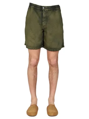 Logo Patch Knee-Length Shorts by Marni