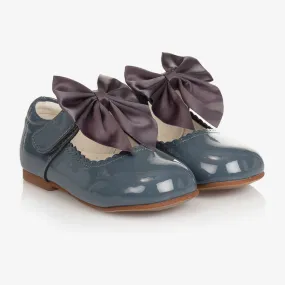 Grey Patent Shoes for Girls