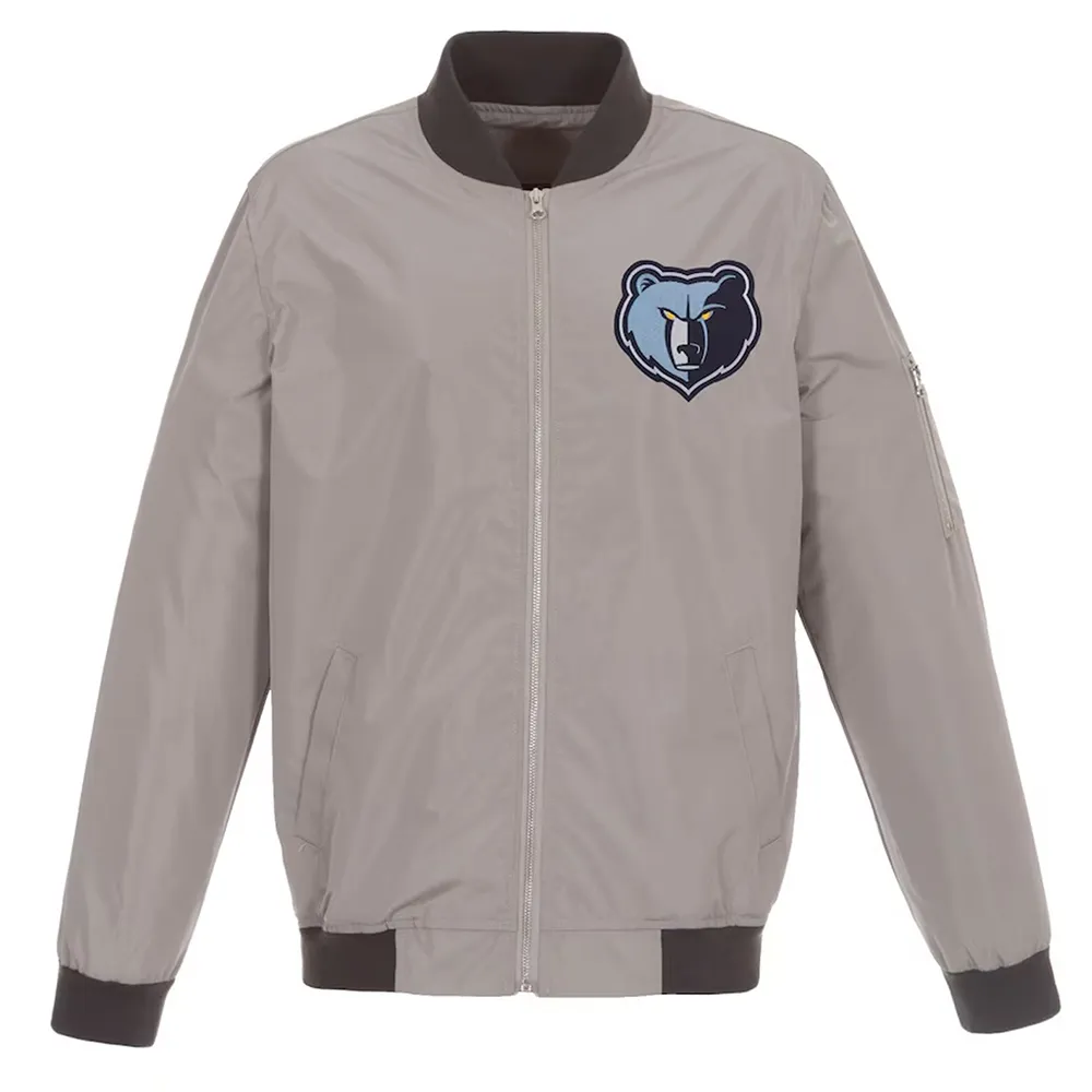 Memphis Grizzlies Navy Lightweight Nylon Bomber Jacket