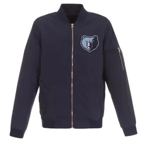 Memphis Grizzlies Navy Lightweight Nylon Bomber Jacket