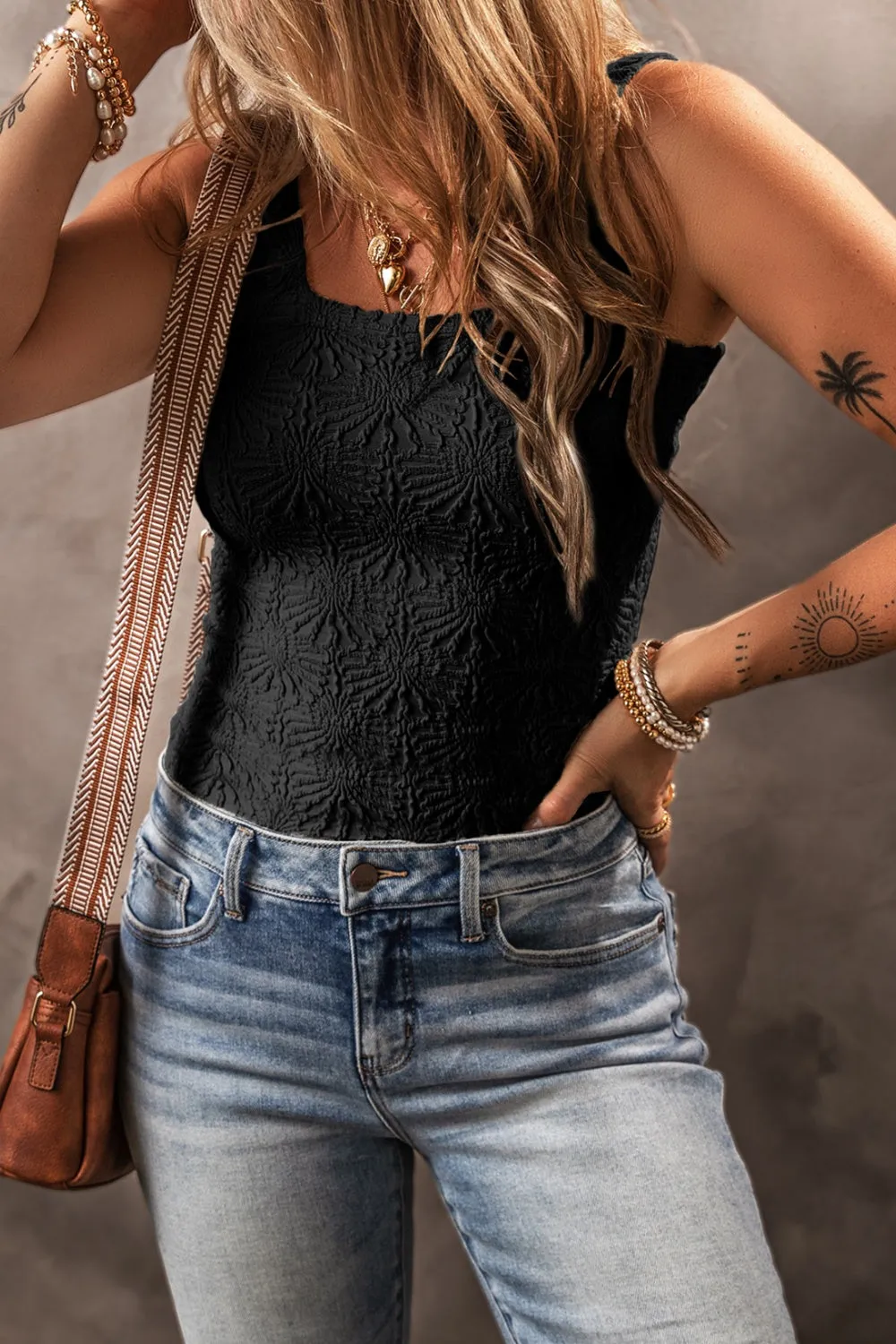 Wide Strap Square Neck Tank