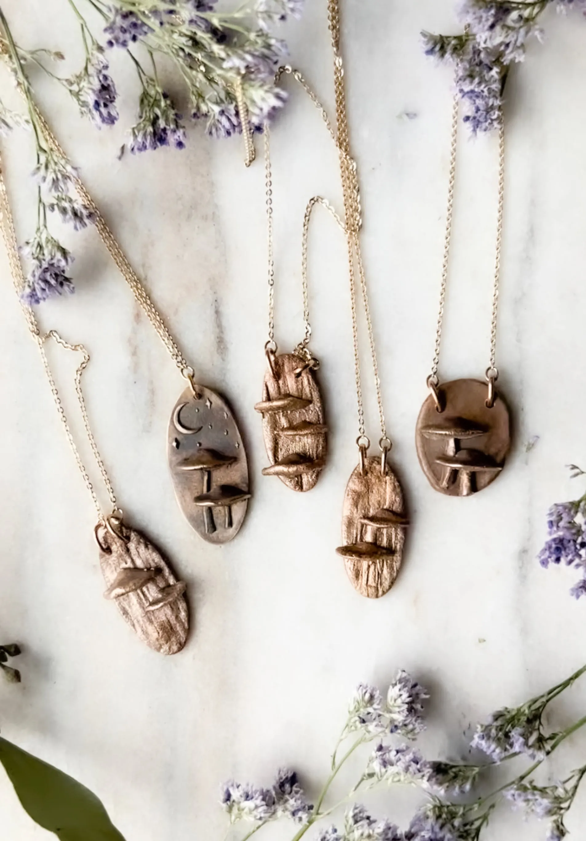 Mushroom necklaces