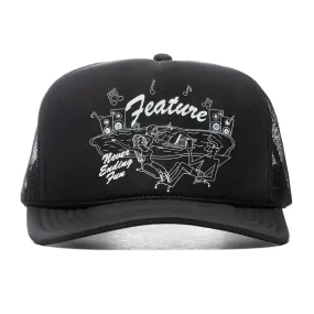 N.E.F Black Trucker Hat