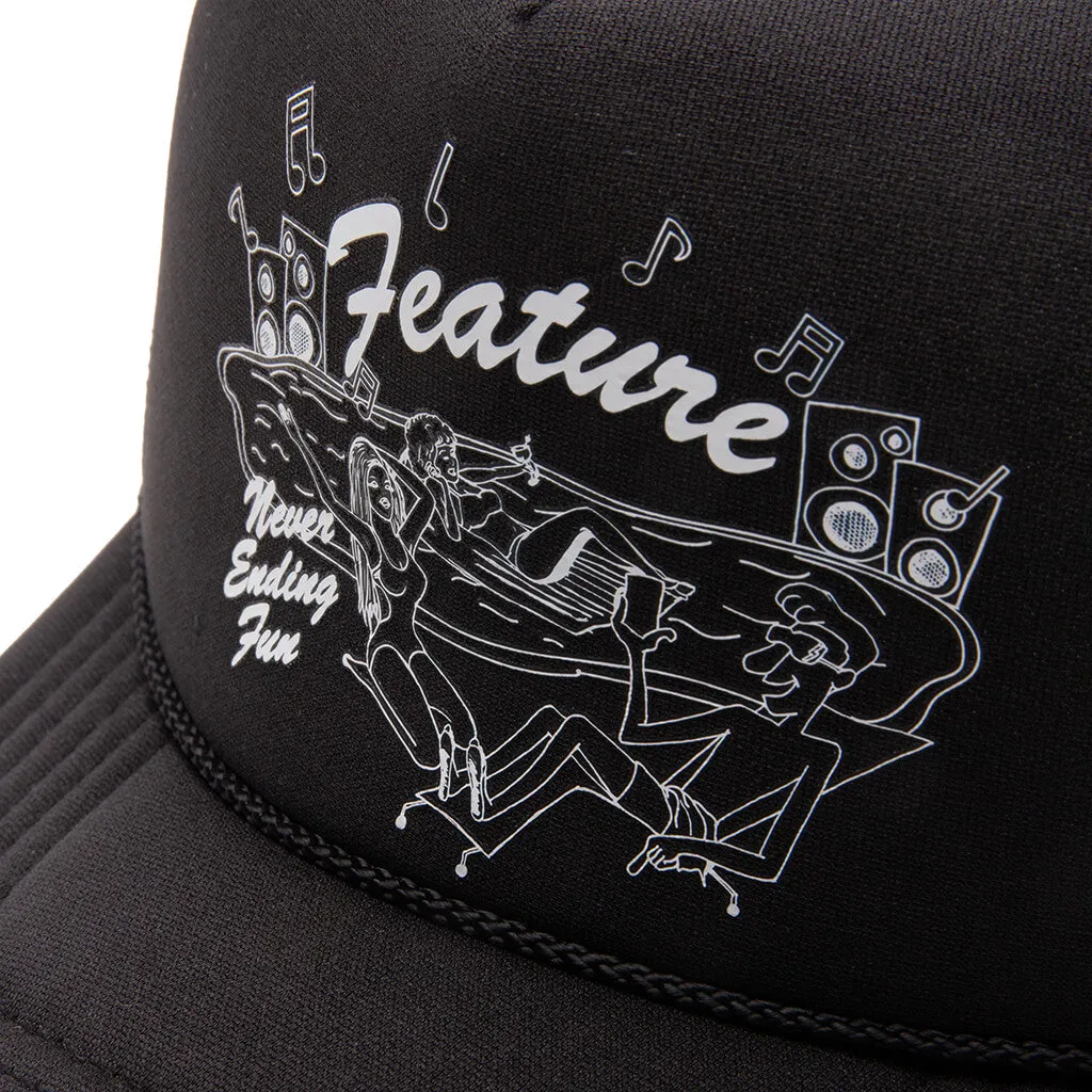 N.E.F Black Trucker Hat