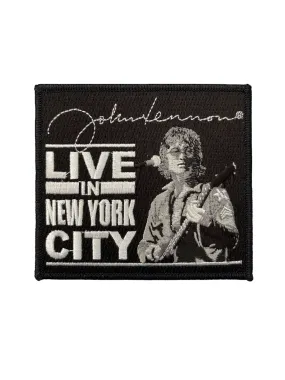 Brand New Woven Patch John Lennon Standard Patch: Live in New York City Official