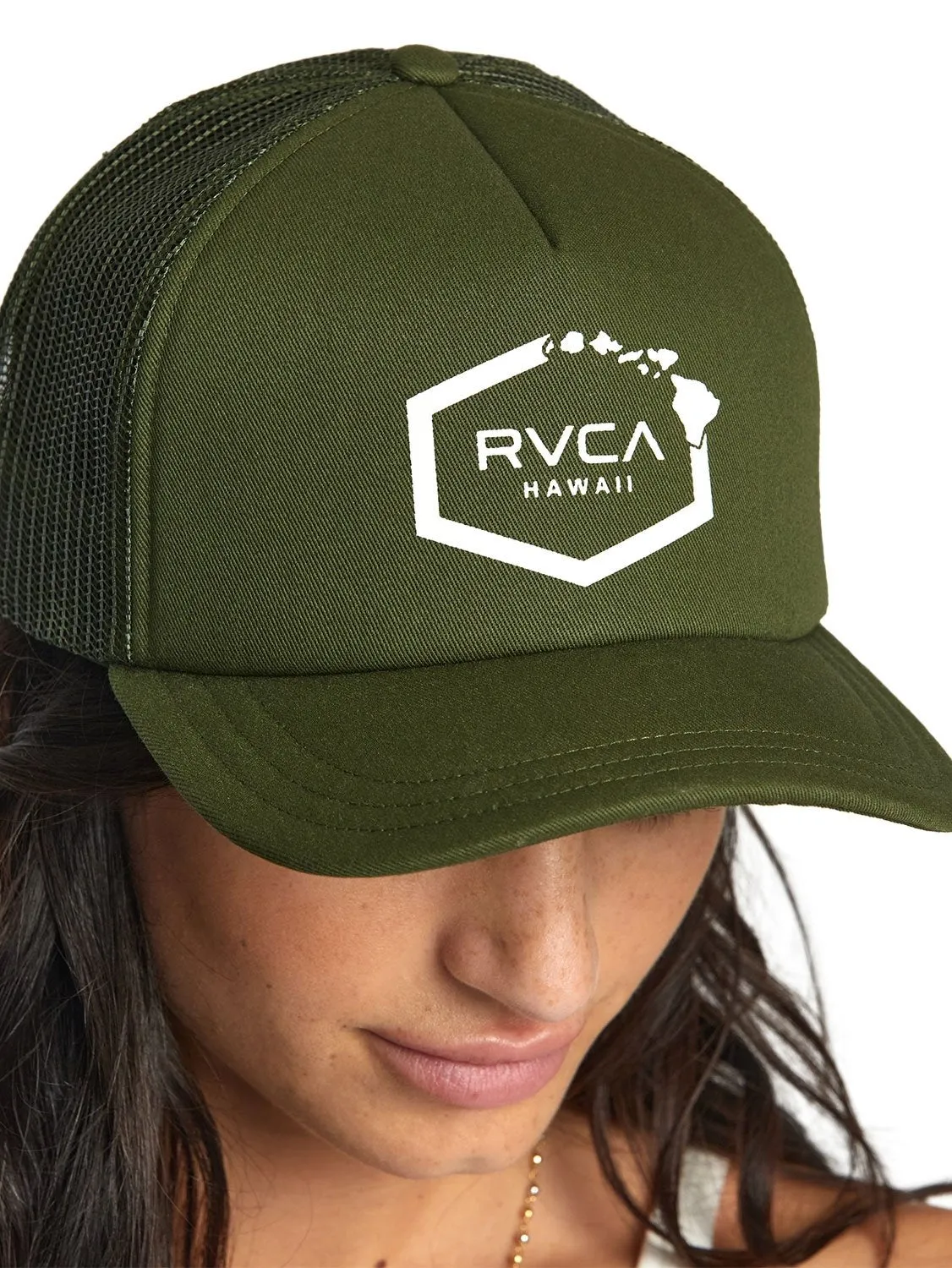 RVCA Ladies Hawaii Hex Foam Trucker Cap