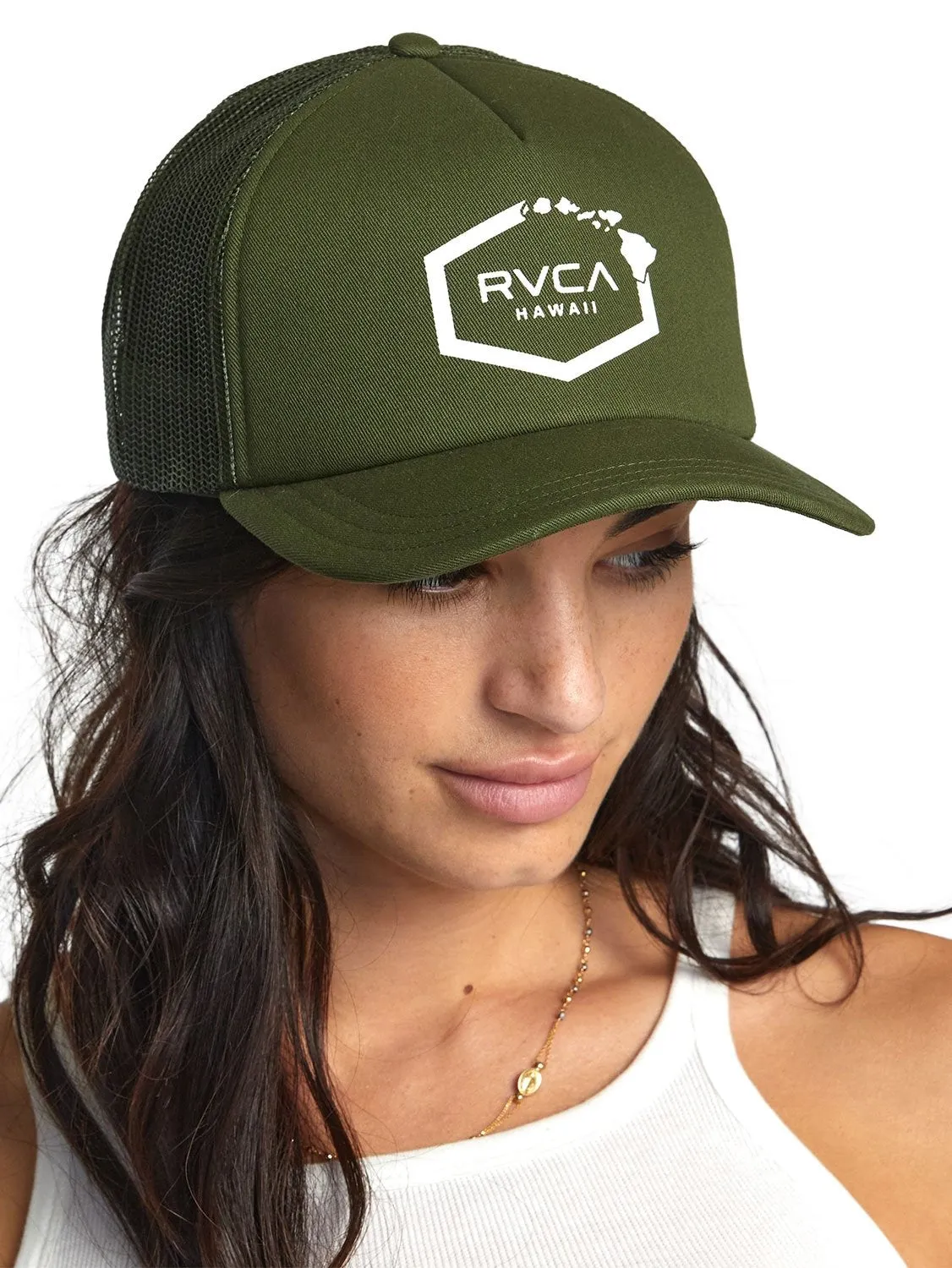 RVCA Ladies Hawaii Hex Foam Trucker Cap