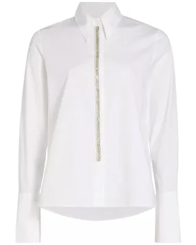 White Love Embellished Shirt