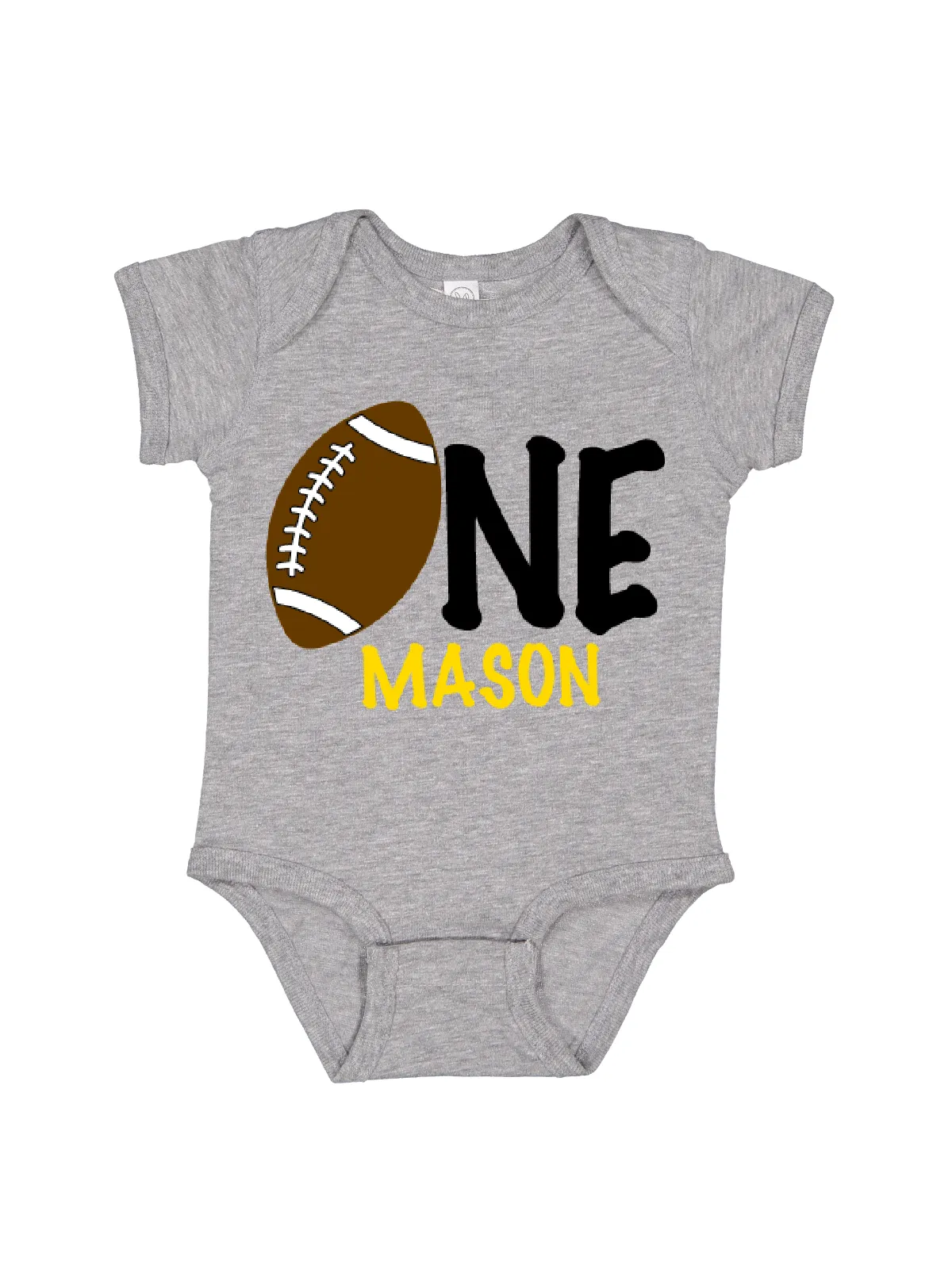 ONE Football Baby Bodysuits - White, Black, Heather Gray