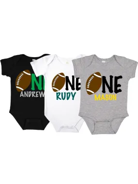 ONE Football Baby Bodysuits - White, Black, Heather Gray