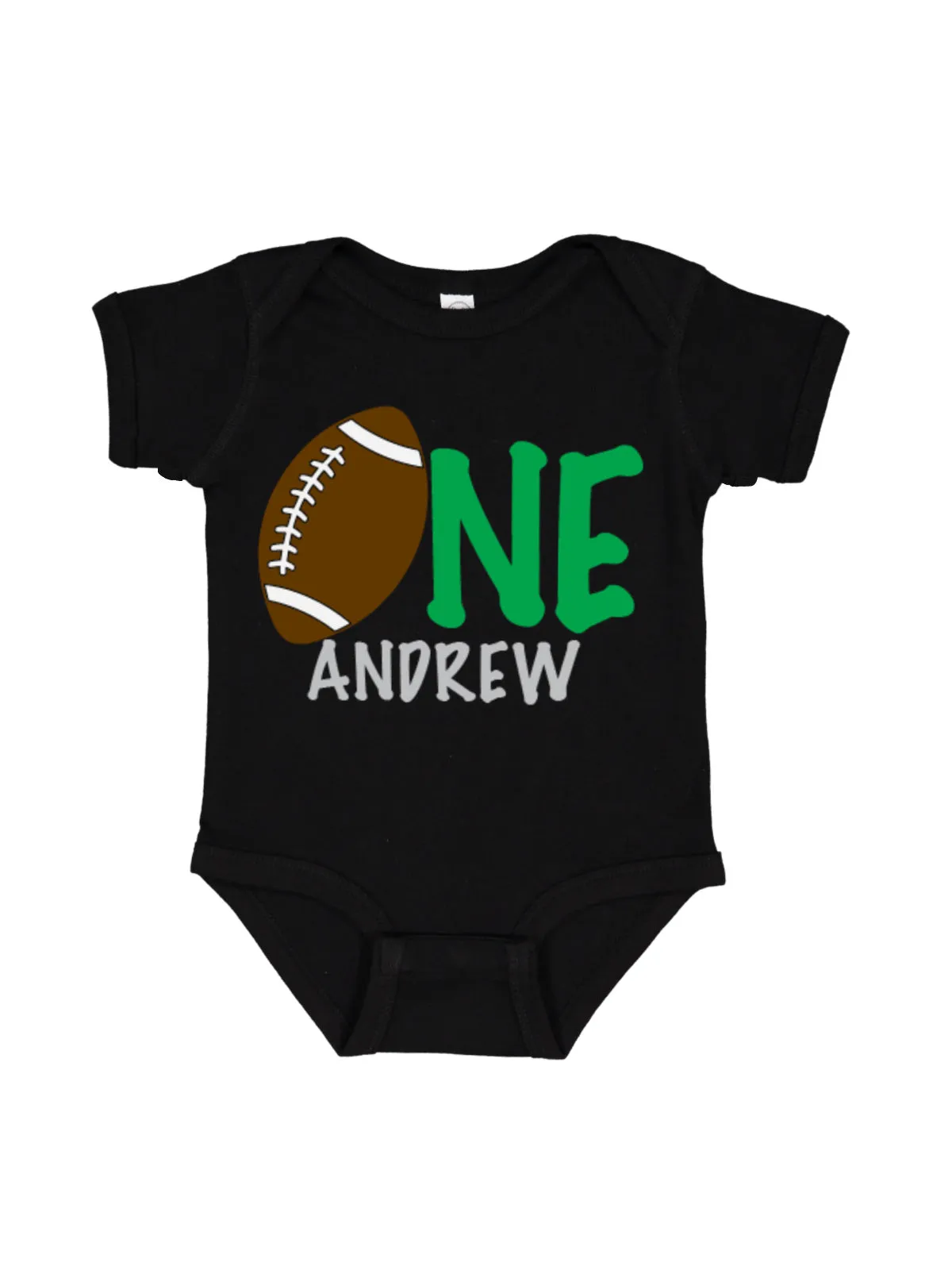 ONE Football Baby Bodysuits - White, Black, Heather Gray