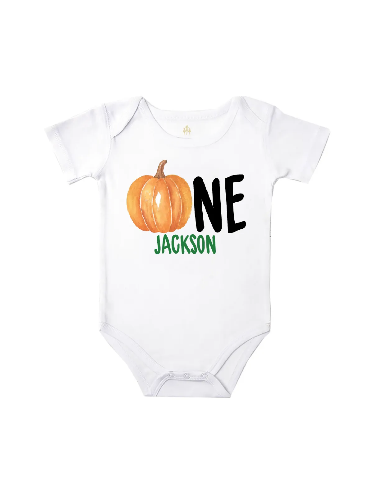 ONE Pumpkin Bodysuits- White, Heather Gray, Black