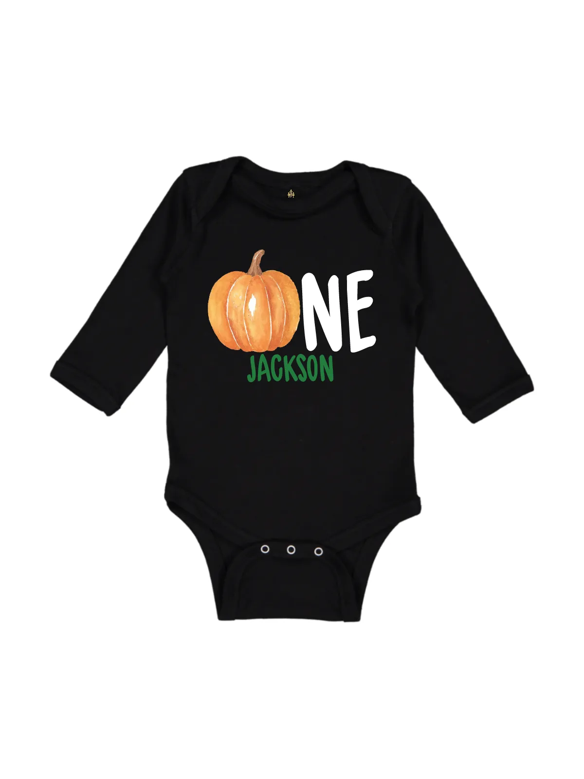 ONE Pumpkin Bodysuits- White, Heather Gray, Black