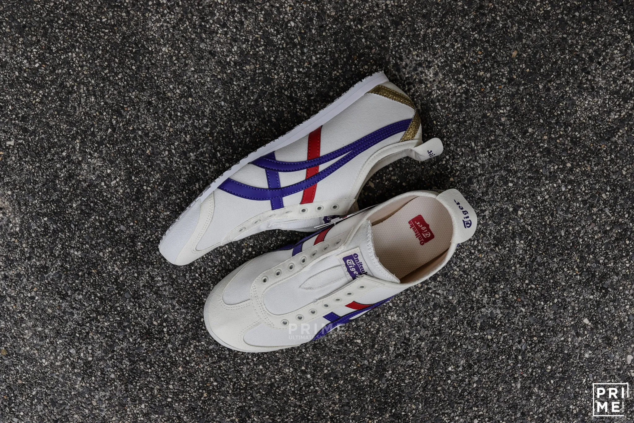 Onitsuka Tiger Mexico66 Slip-On Sneakers Cream/Tuna Blue