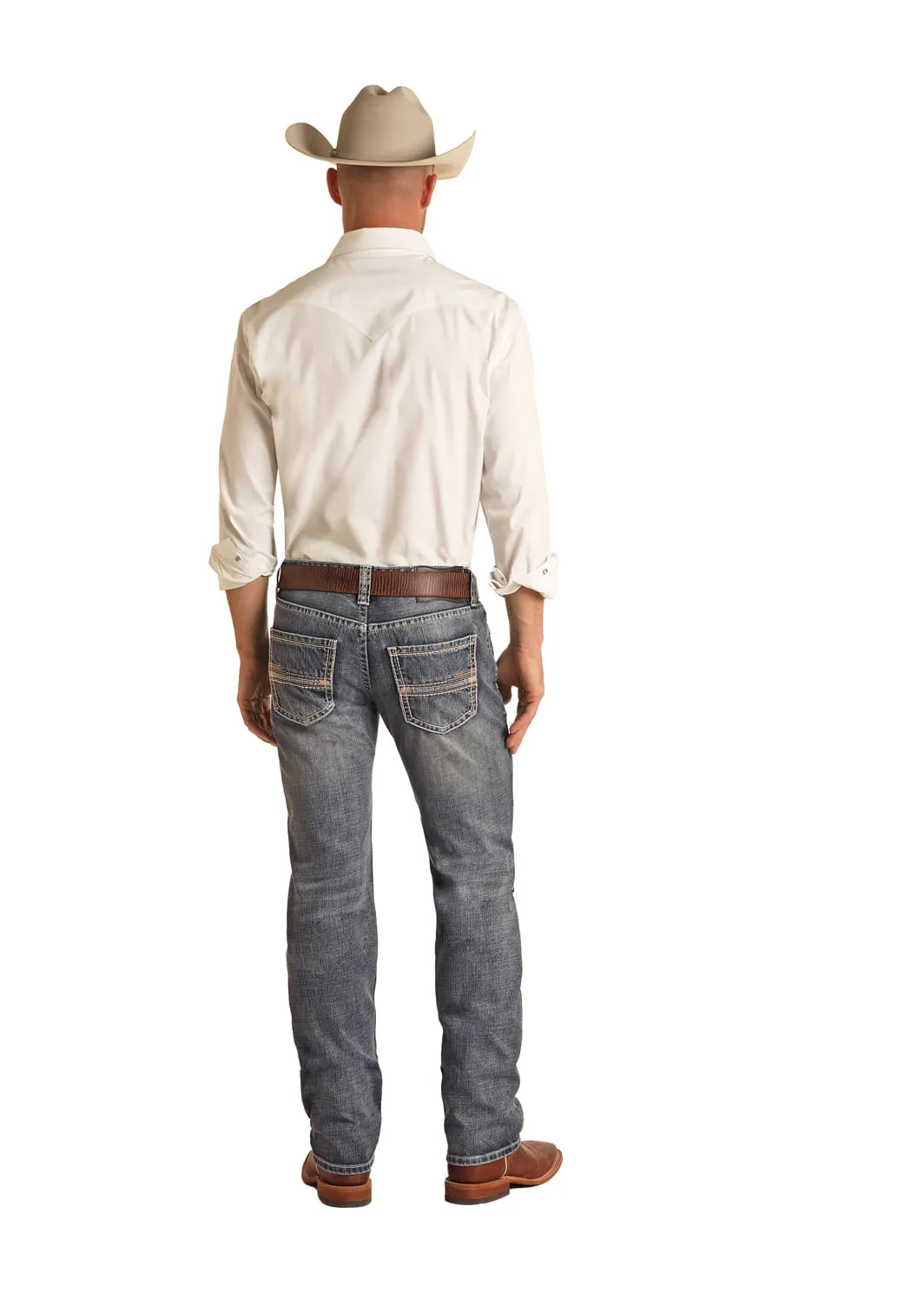 Regular Straight Bootcut Jeans for Men