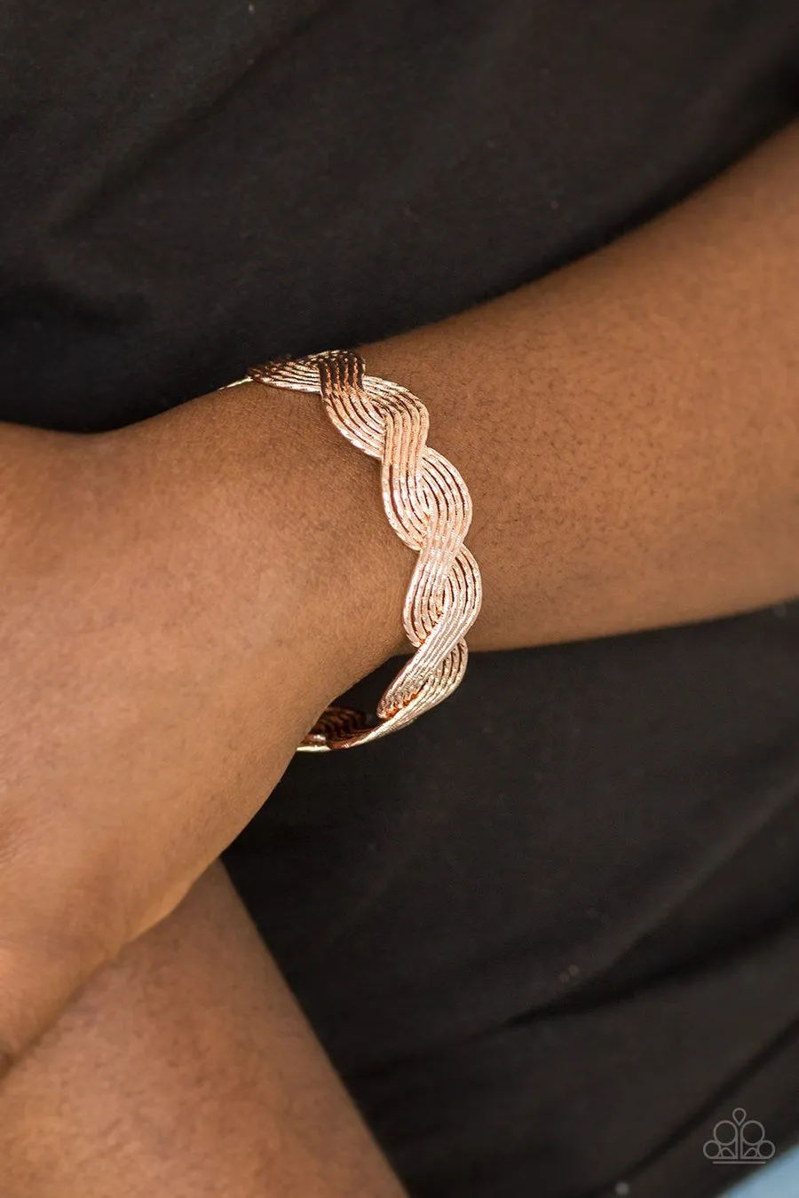 Gold Braided Cuff Bracelet