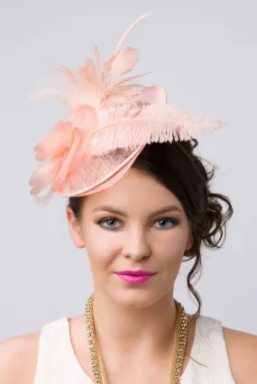 Stylish Peach Fascinator by Kate