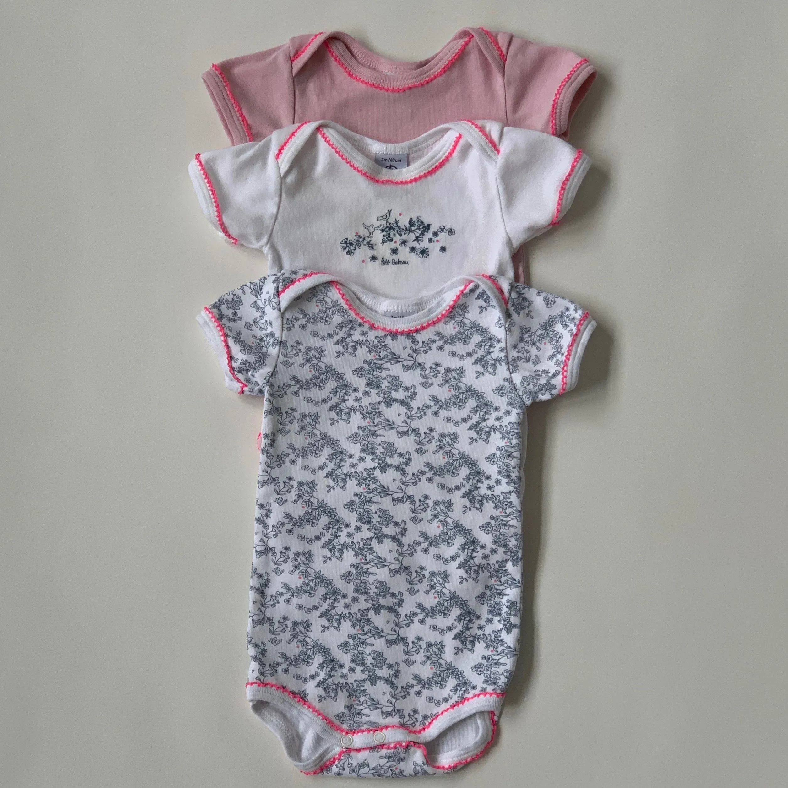 Short Sleeve Bodysuits Set 3 Months