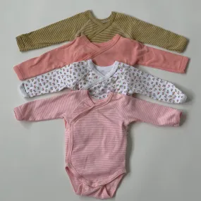 Set of Four Long Sleeve Bodysuits by Petit Bateau : 3 Months