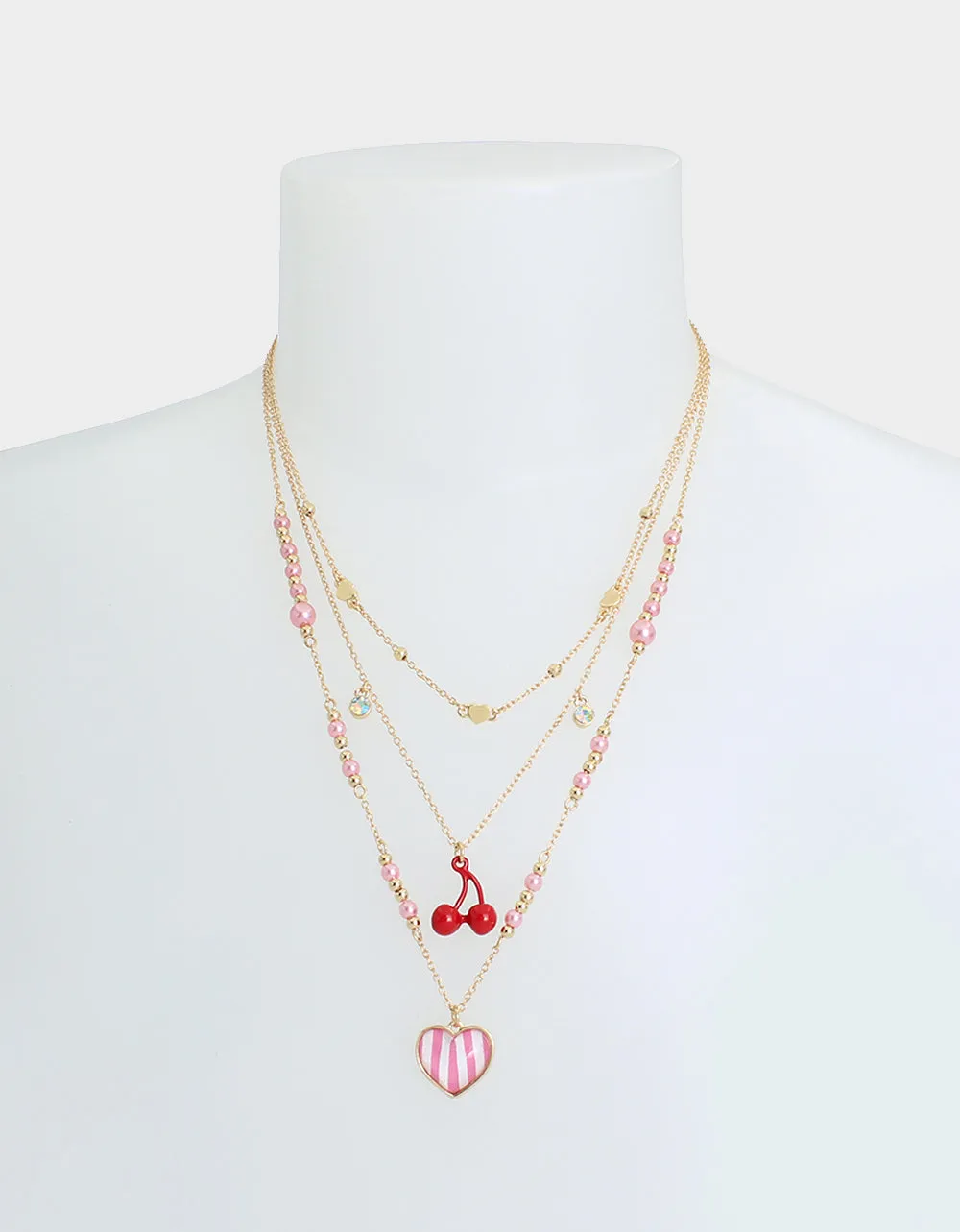 Pink Cherry Illusion Necklace from Betseys Pool Party