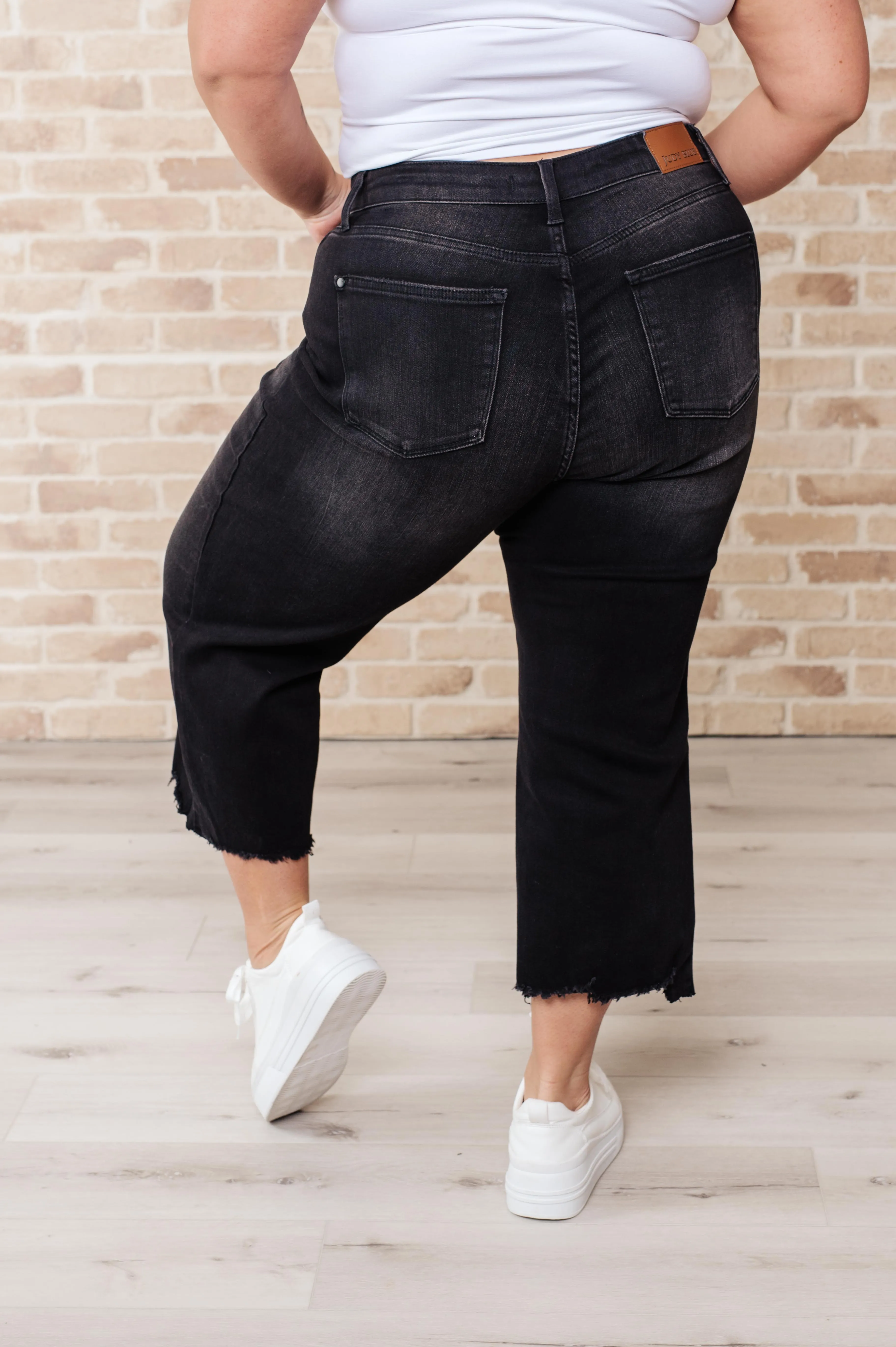 High Rise Wide Leg Crop Jeans