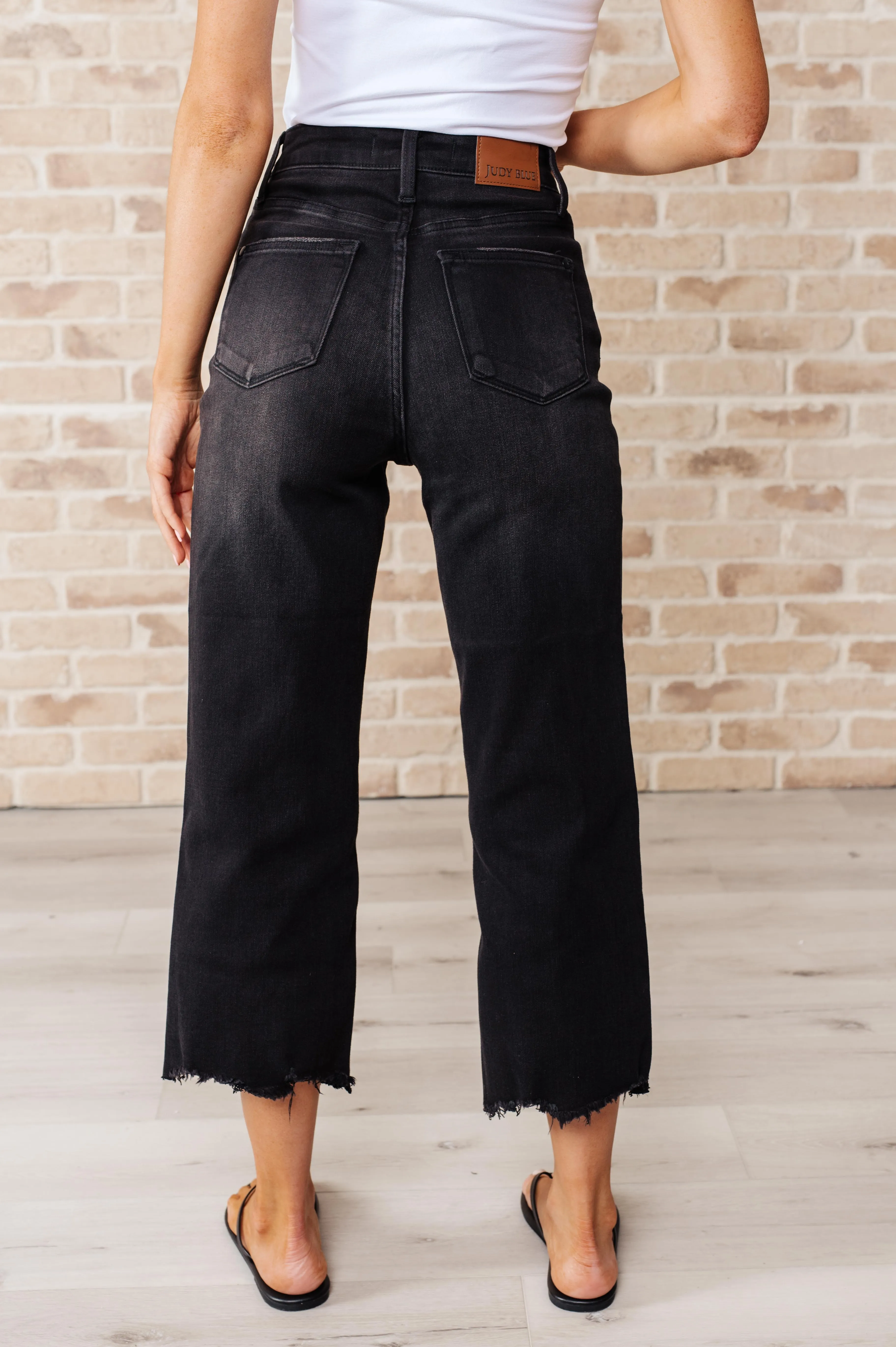 High Rise Wide Leg Crop Jeans