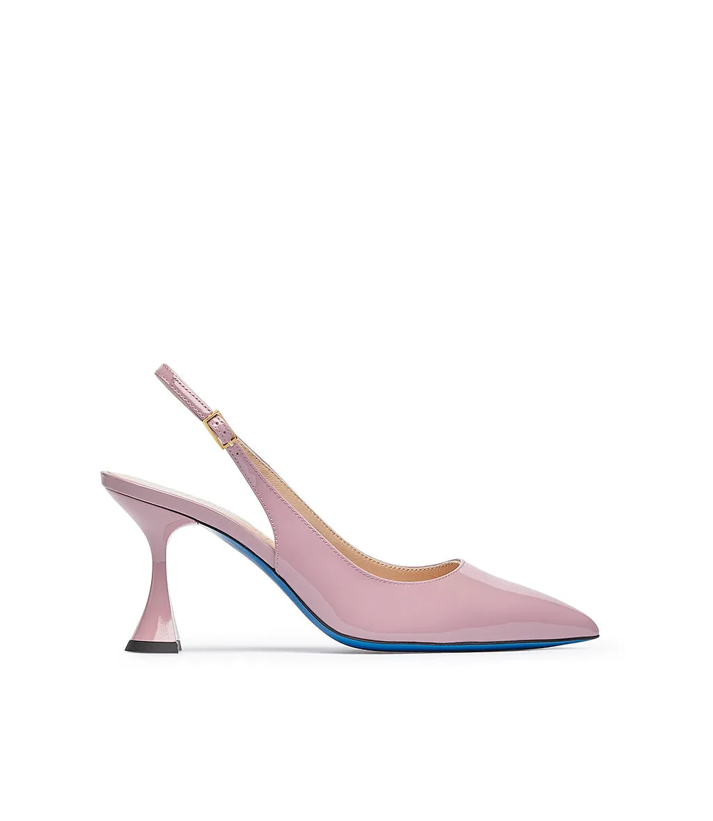 Pink Patent Leather Slingback Pumps