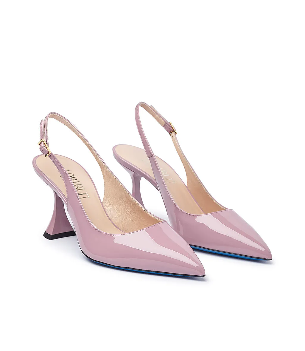 Pink Patent Leather Slingback Pumps