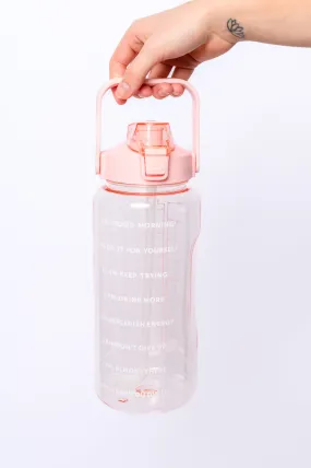 Pink Elevated Water Tracker Bottle