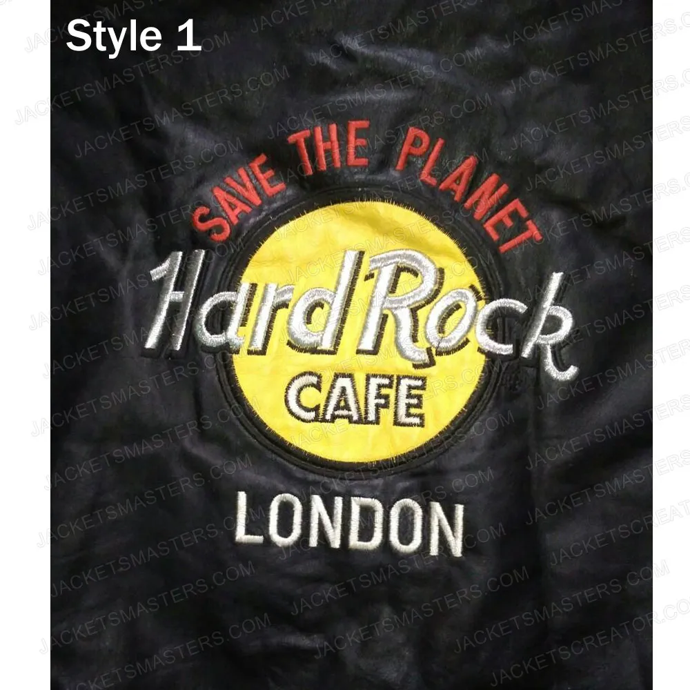 Hard Rock Cafe Bomber Leather Jacket