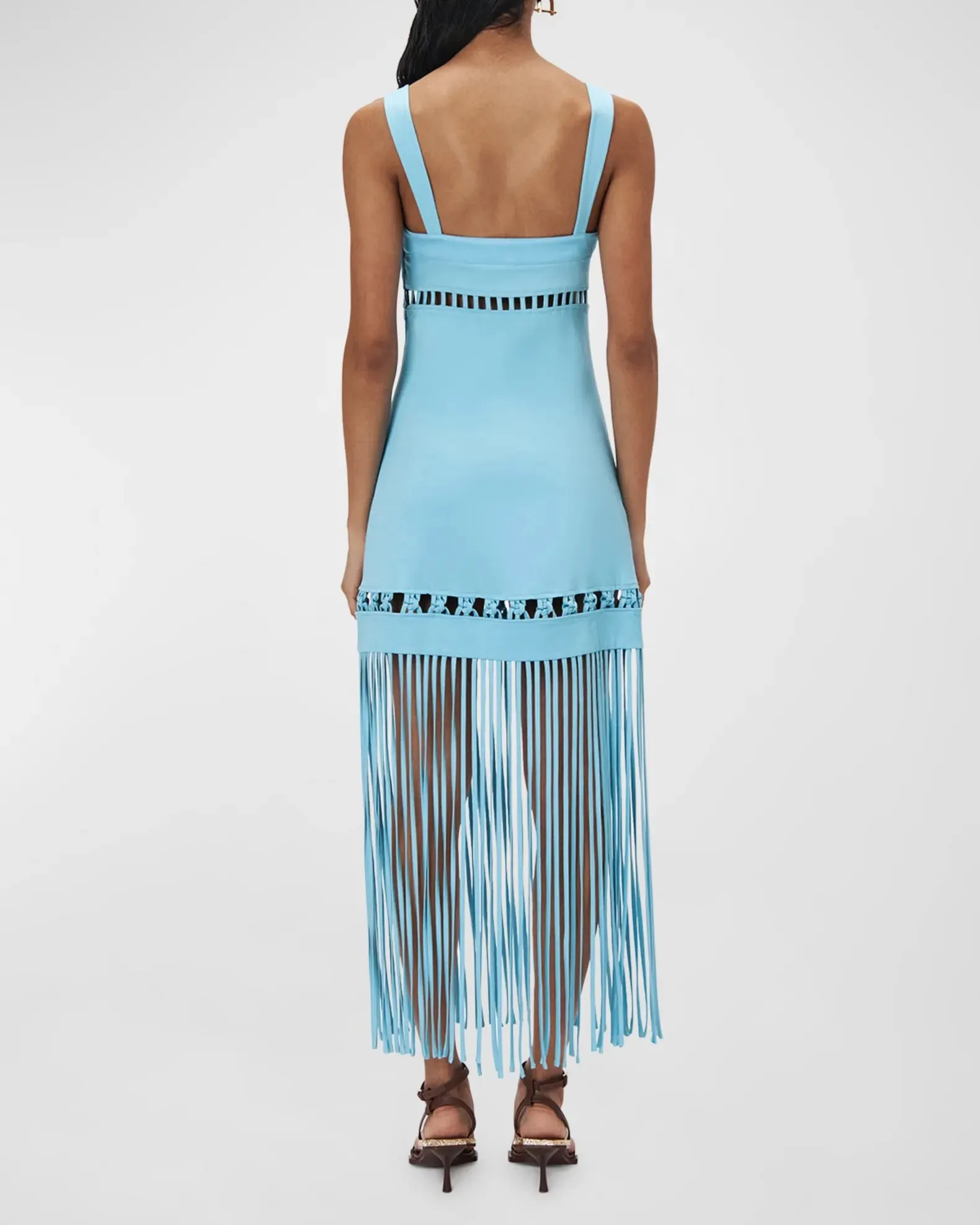 Capri Effy Macrame Sateen Dress by Simkhai