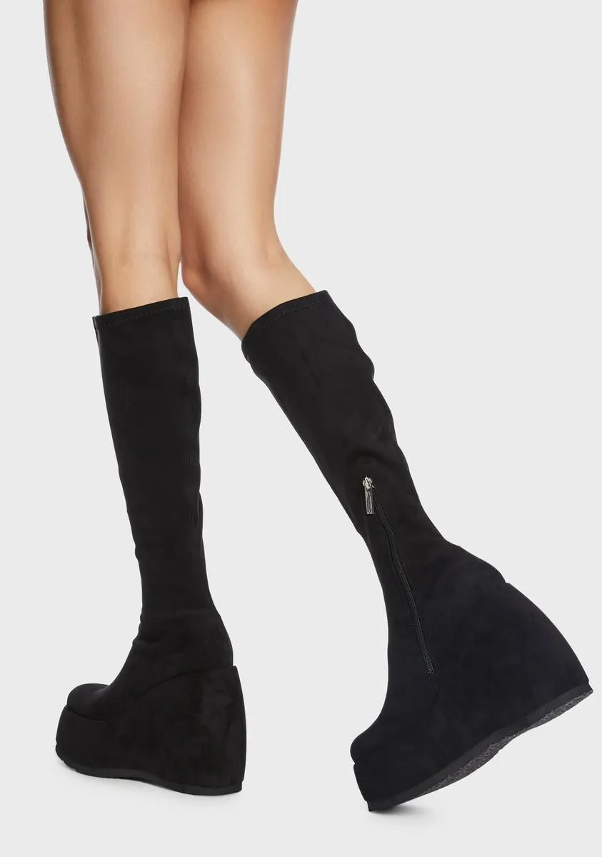 Roxy Wedge Knee High Boots