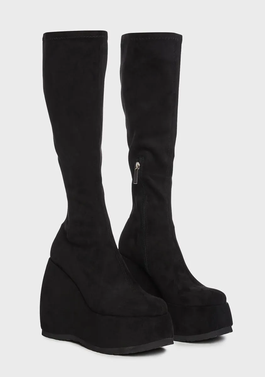 Roxy Wedge Knee High Boots