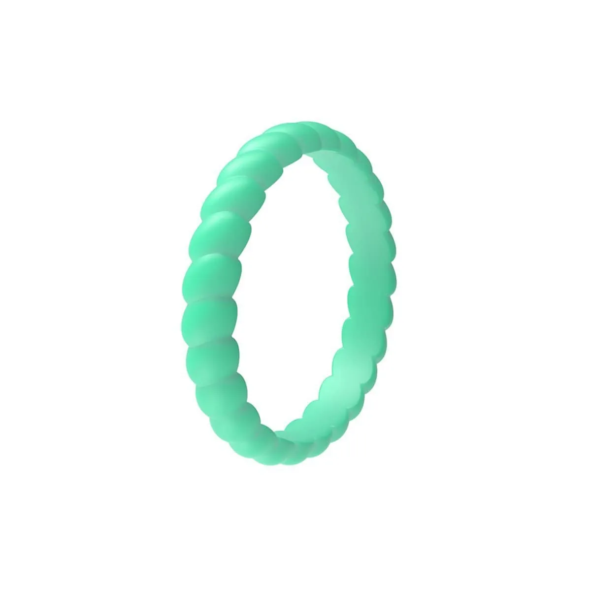 Women's Silicone Ring with Braided Design