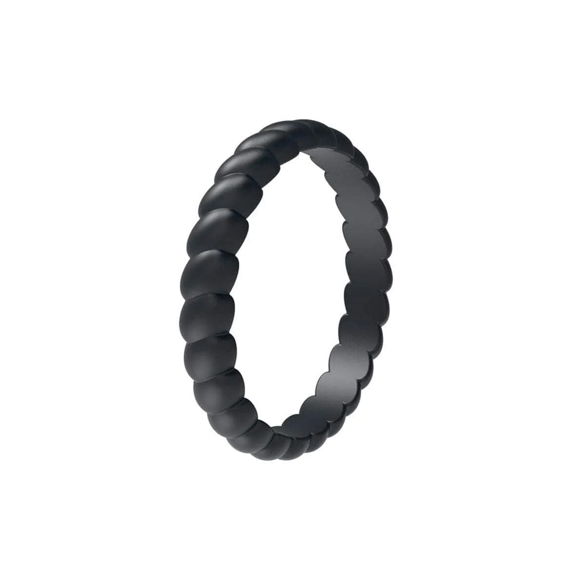 Women's Silicone Ring with Braided Design