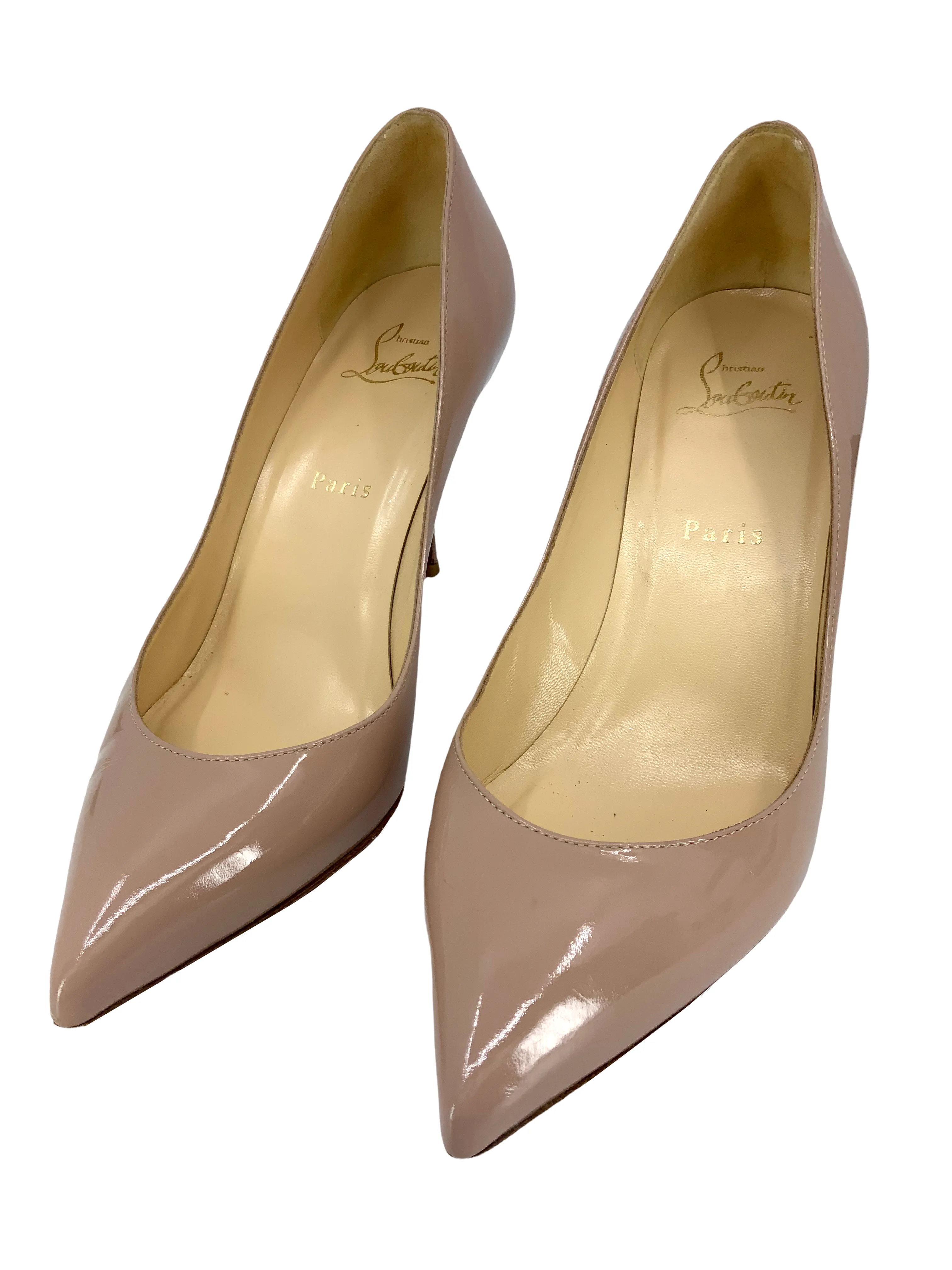 Christian Louboutin Size 9 Kate Pointed Toe Patent Leather Pumps