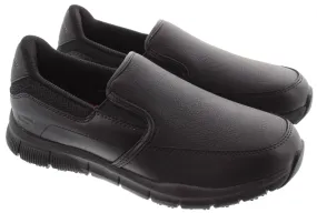 SKECHERS Ladies 77236EC Work Slip Resistant Black Slip On Shoes