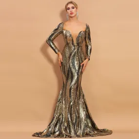 Gioia Sequinned Banquet Gown