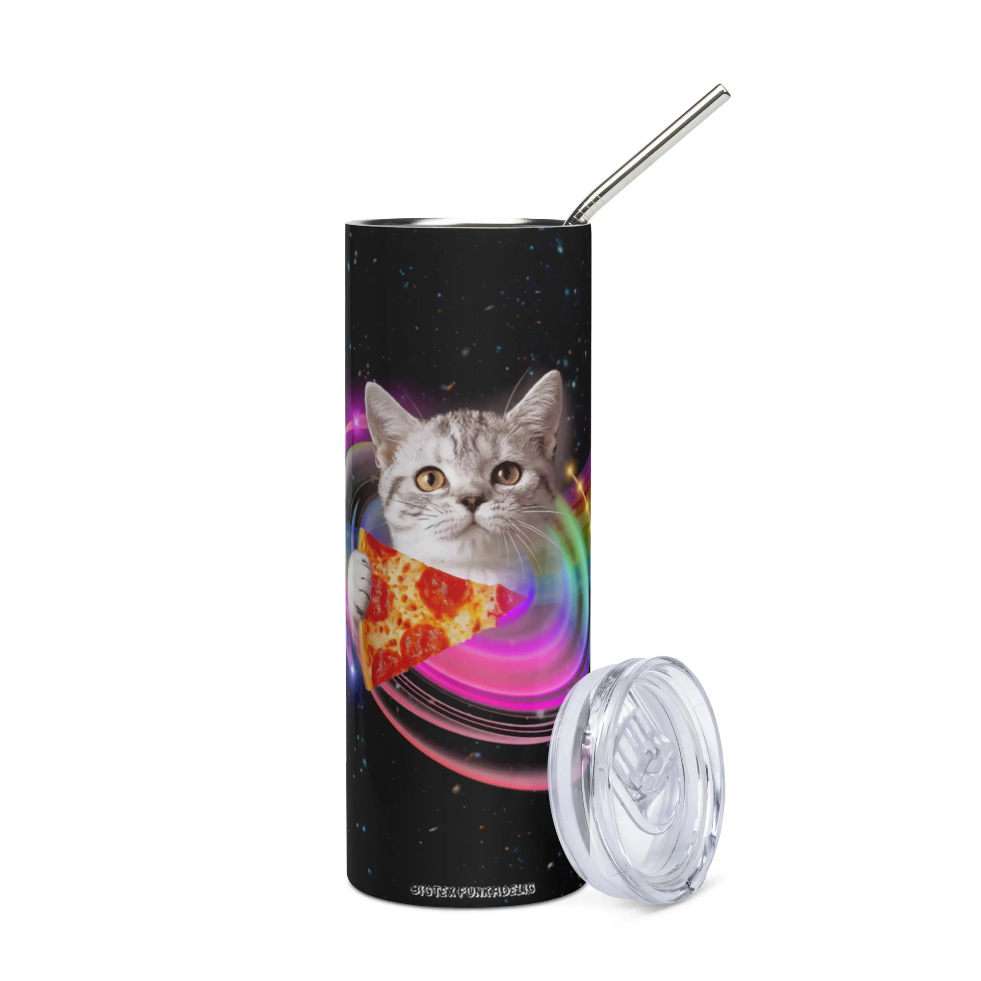 Pizza Cat Stainless Tumbler