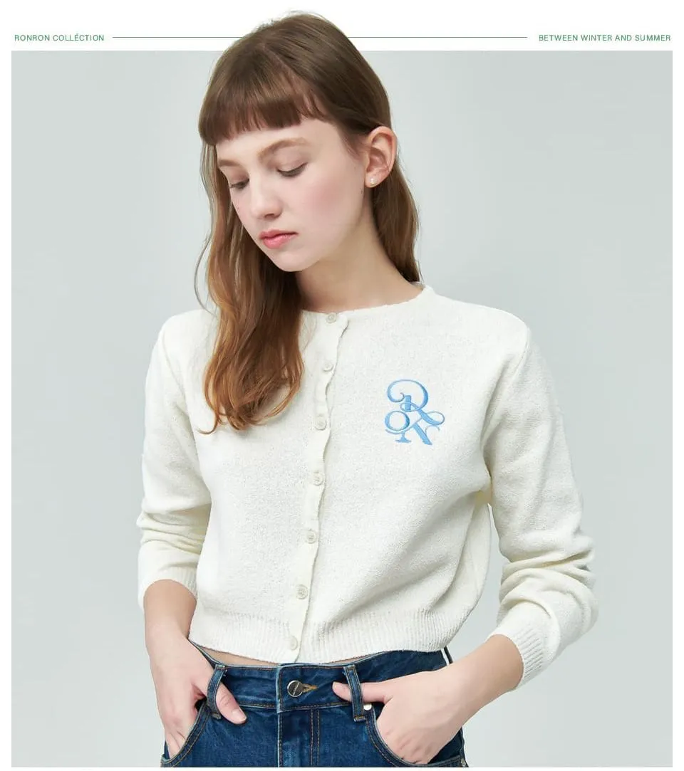 Street Style Long Sleeves Logo Cardigans by RONRON