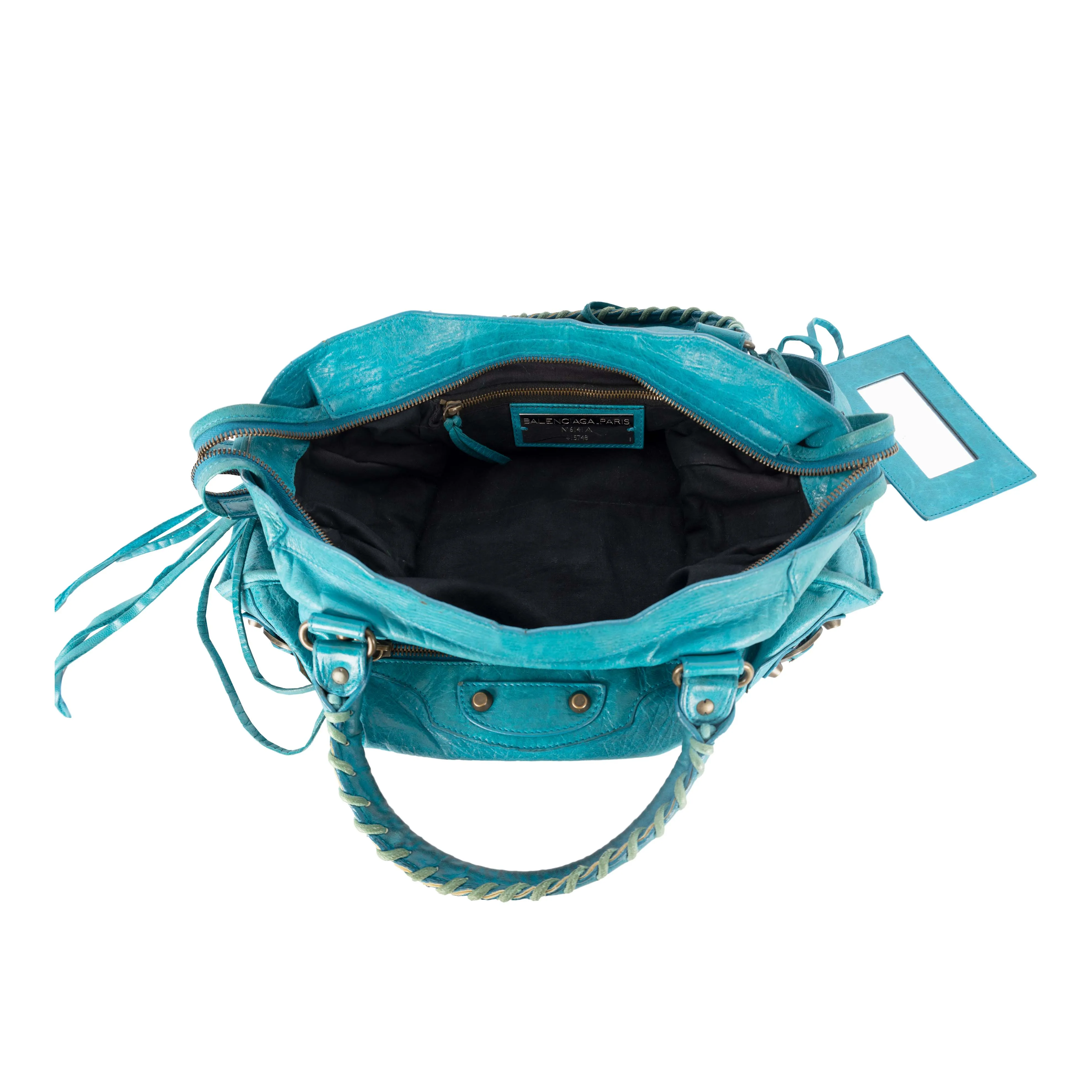 Balenciaga Teal City Bag - 2010s